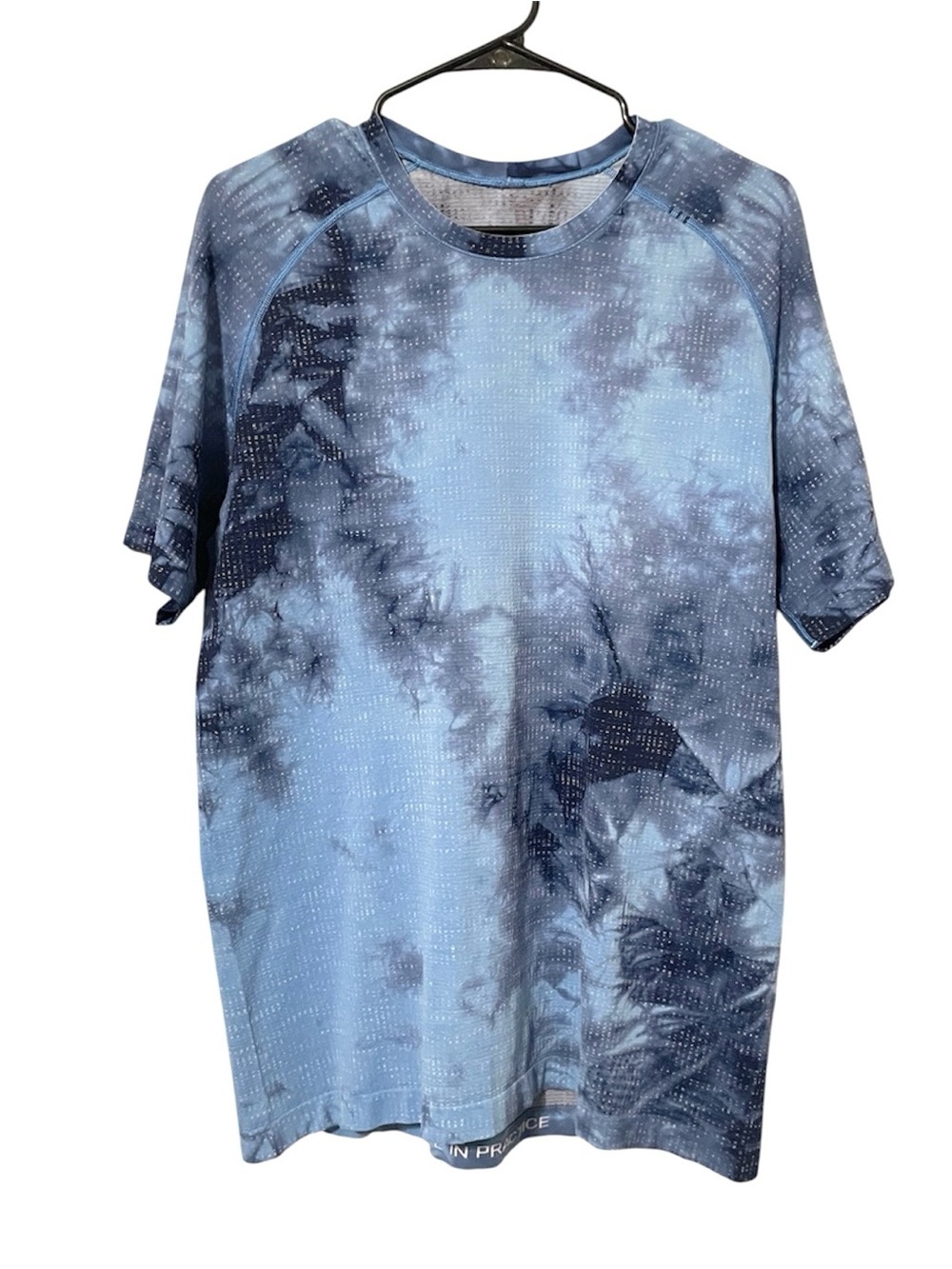 lululemon Metal Vent Tech Short Sleeve Shirt 2.0 Blue Tie Dye Mens Large